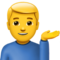 Man Tipping Hand emoji on Apple